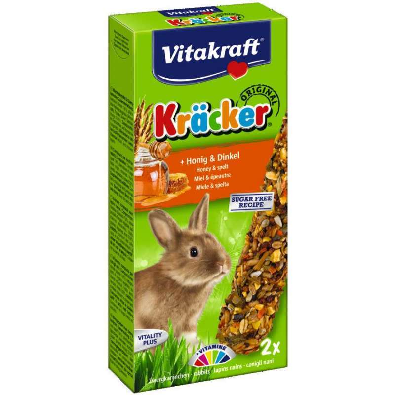 Vitakraft (Витакрафт) Kracker Original + Honey & Spelt - Крекер для кроликов с медом и спельтой (2 шт./уп.) в E-ZOO