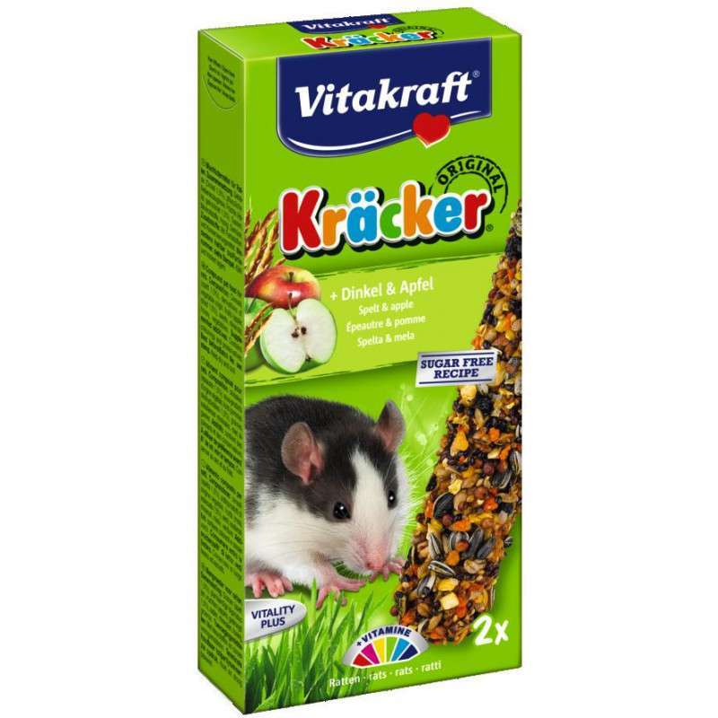 Vitakraft (Витакрафт) Kracker Original Spelled + Apple - Крекеры со спельтой и фруктами для крыс (2 шт./уп.) в E-ZOO