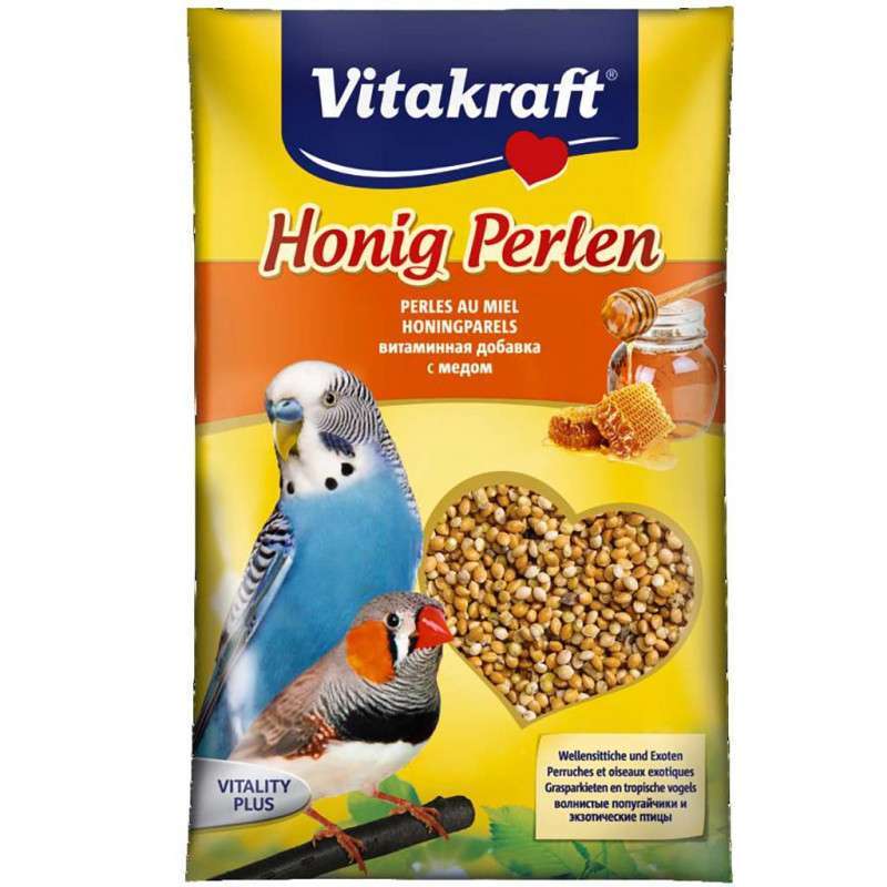 Vitakraft (Витакрафт) Honig Perlen - Витаминная добавка для волнистых попугаев с мёдом (20 г) в E-ZOO