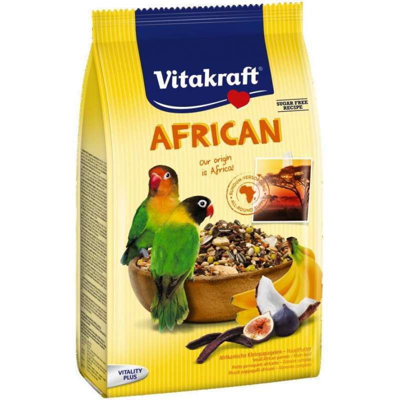 Vitakraft (Вітакрафт) African - Корм для нерозлучників та інших африканських папуг середнього розміру (750 г Sale!) в E-ZOO