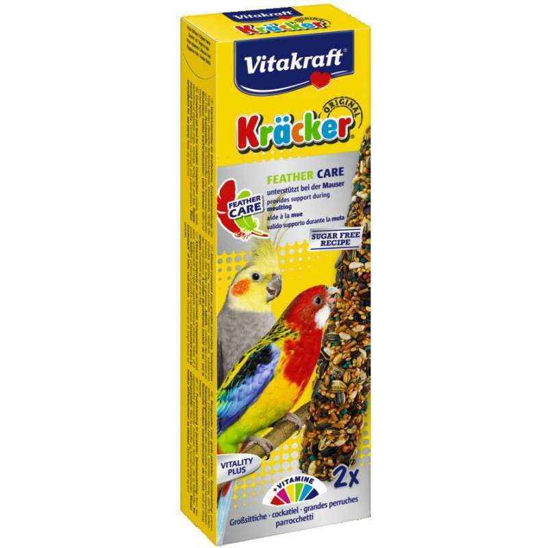 Vitakraft (Витакрафт) Kracker Original Feather Care - Крекер для попугаев в период линьки (2 шт./уп.) в E-ZOO