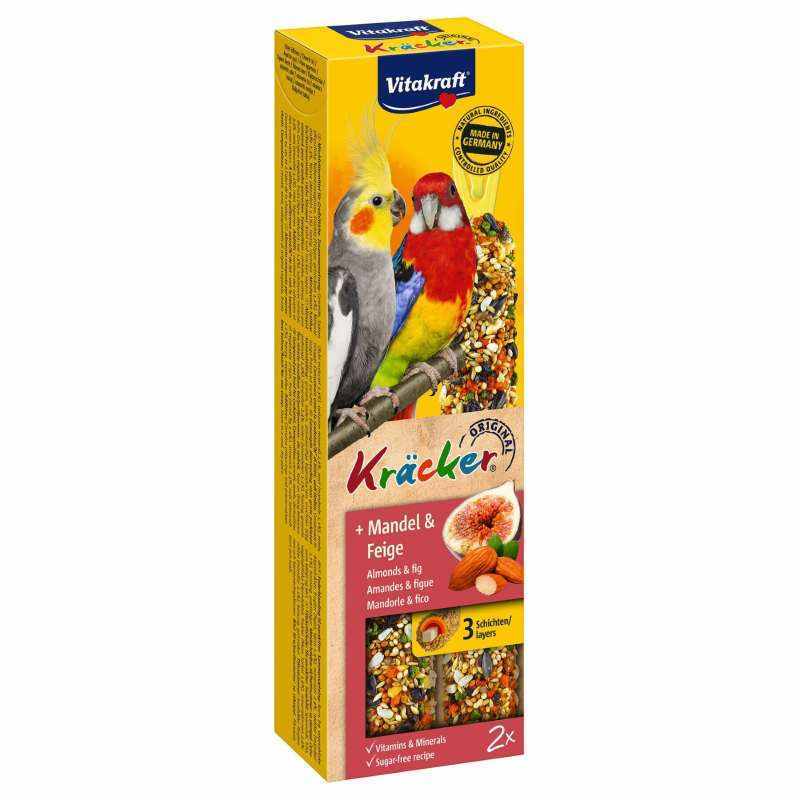 Vitakraft (Витакрафт) Kracker Original Almonds&Fig - Крекер с миндалем и рисом для австралийских попугаев (2 шт./уп.) в E-ZOO