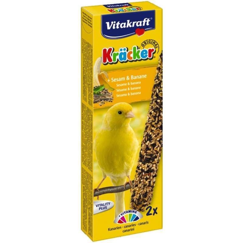 Vitakraft (Витакрафт) Kracker Original Sesame&Banana - Крекер с бананом и кунжутом для канареек (2 шт./уп.) в E-ZOO