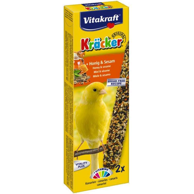 Vitakraft (Витакрафт) Kracker Original Honey&Sesame - Крекер с мёдом и кунжутом для канареек (2 шт./уп.) в E-ZOO