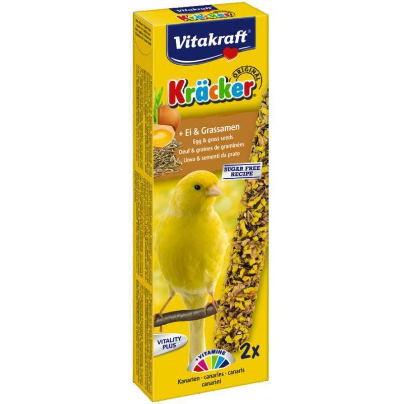 Vitakraft (Вітакрафт) Kracker Original Egg & Grass Seeds - Крекер для канарок з яйцем (2 шт./уп.) в E-ZOO