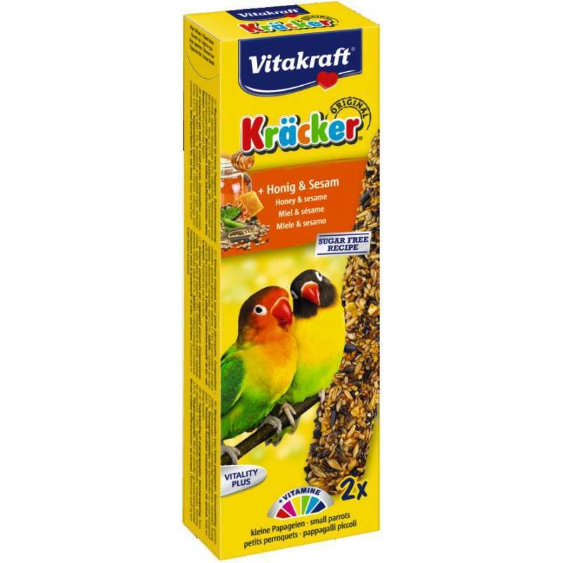 Vitakraft (Витакрафт) Kracker Original Honey&Sesame - Крекер с мёдом и кунжутом для маленьких африканских попугаев (2 шт./уп.) в E-ZOO