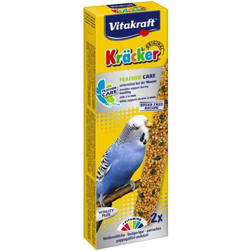 Vitakraft (Витакрафт) Kracker Original Feather Care - Крекер для волнистых попугаев в период линьки (2 шт./уп.) в E-ZOO