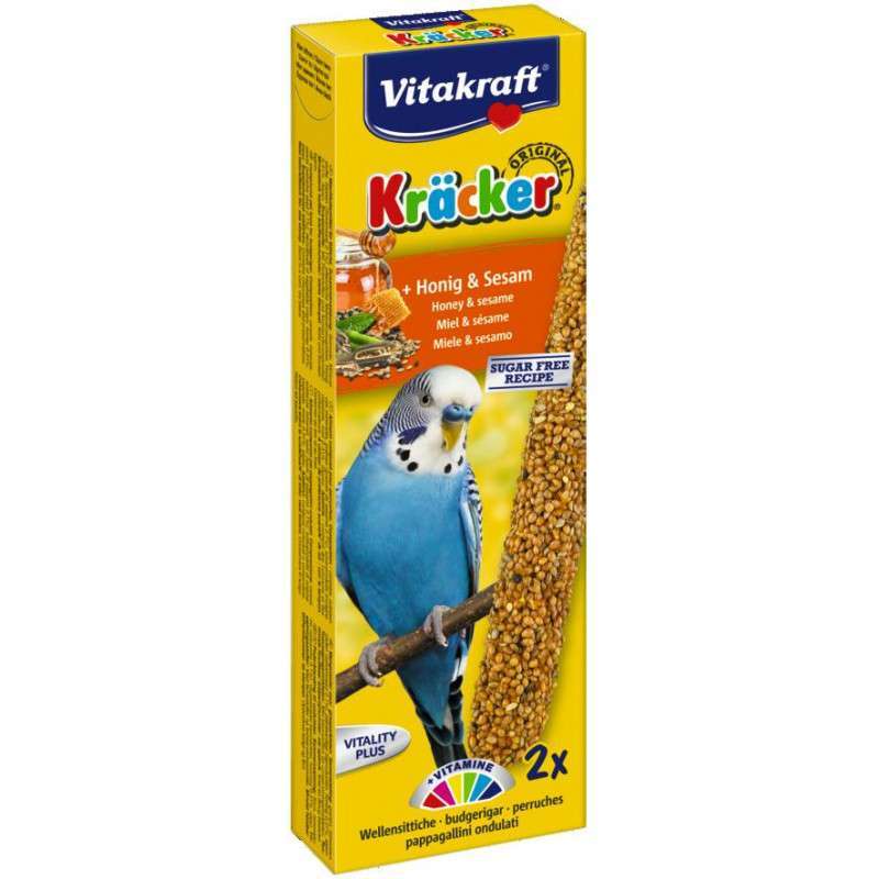 Vitakraft (Витакрафт) Kracker Original Honey&Sesame - Крекер для волнистых попугаев с мёдом и кунжутом (2 шт./уп.) в E-ZOO