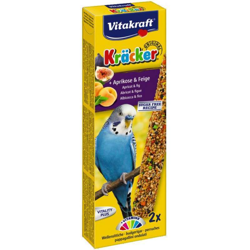 Vitakraft (Витакрафт) Kracker Original Apricot&Fig - Крекер для волнистых попугаев с курагой и инжиром (2 шт./уп.) в E-ZOO