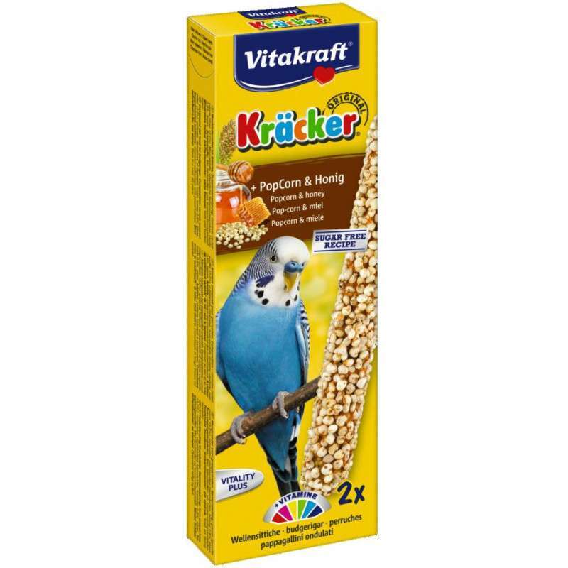 Vitakraft (Витакрафт) Kracker Original Popcorn & Honey - Крекер для волнистых попугаев с попкорном и мёдом (2 шт./уп.) в E-ZOO