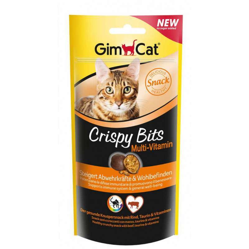 GimСat (ДжимКэт) Crispy Bits Multi-Vitamin - Лакомство Мультивитамин для котов (40 г) в E-ZOO