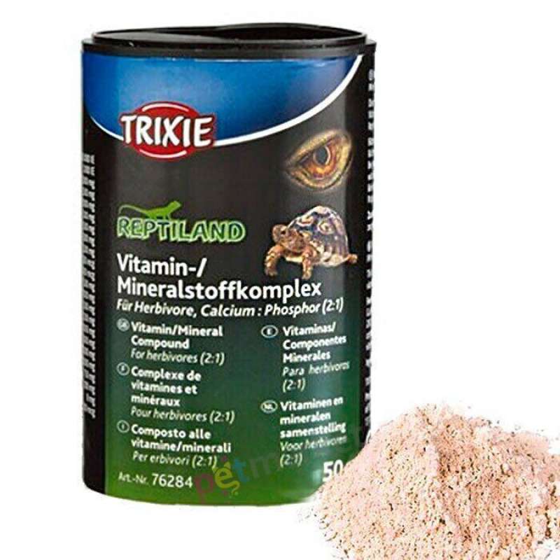 Trixie (Тріксі) Reptiland Vitamin-Mineralstoffkomplex-мінеральна добавка для м'ясоїдних рептилій з кальцієм (50 г) в E-ZOO