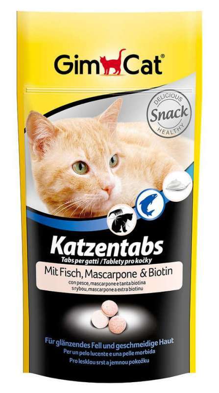 GimCat (ДжимКэт) Katzentabs - Витамины с рыбой, маскарпоне, биотином для кошек (425 г) в E-ZOO