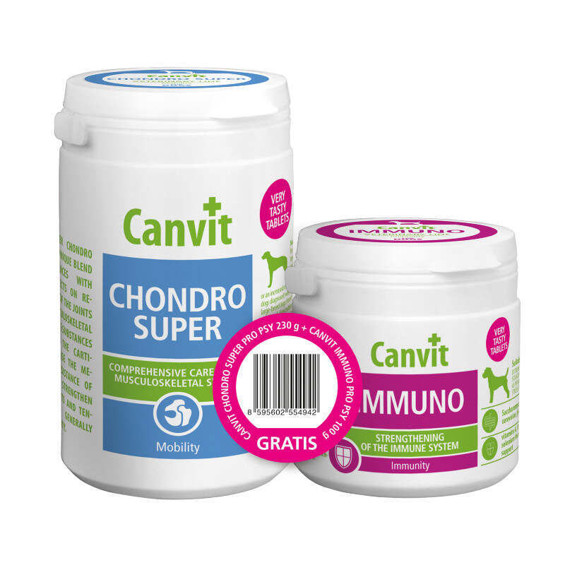 Canvit (Канвит) Chondro Super - Витаминный комплекс для регенерации и улучшения подвижности суставов собак (230 г (76 шт.) + Gift!) в E-ZOO