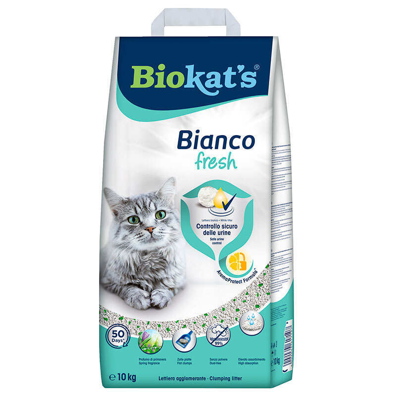 BIOKAT'S (Біокетс) BIANCO FRESH - Наповнювач, що утворює грудочки для котячого туалету (5 кг) в E-ZOO