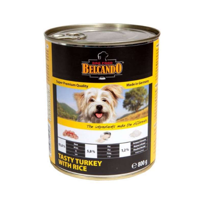 Belcando (Белькандо) Консервированный суперпремиальный корм с вкусной индейкой и рисом для собак всех возрастов - Фото 2