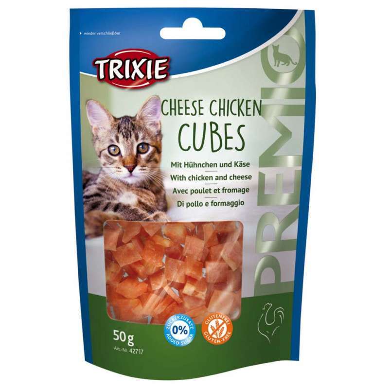 Trixie (Тріксі) PREMIO Cheese Chicken Cubes - Ласощі з сиром і куркою для котів (50 г) в E-ZOO