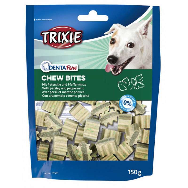 Trixie (Тріксі) Denta Fun Chew Bites - Ласощі з петрушкою і м'ятою для собак (150 г) в E-ZOO