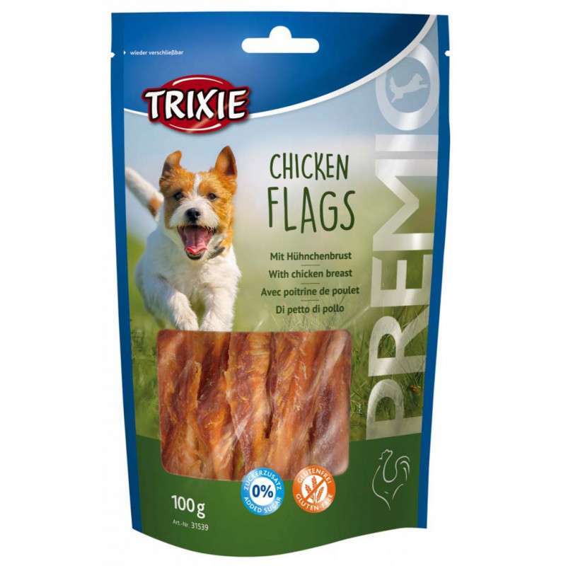 Trixie (Трикси) PREMIO Chicken Flags - Лакомство куриная грудка на палочке для собак (100 г) в E-ZOO