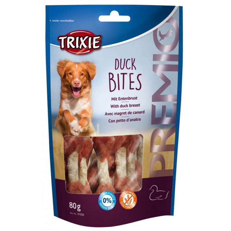 Trixie (Трикси) PREMIO Duck Bites - Лакомство с уткой для собак в виде гантели (80 г) в E-ZOO