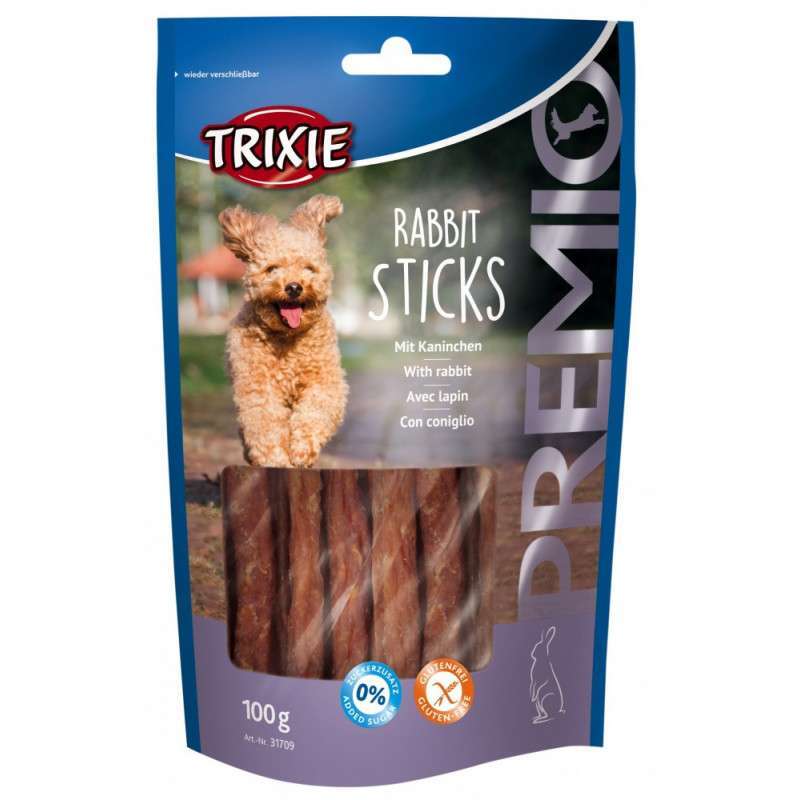Trixie (Трикси) PREMIO Rabbit Sticks - Лакомство палочки с кроликом для собак (100 г) в E-ZOO