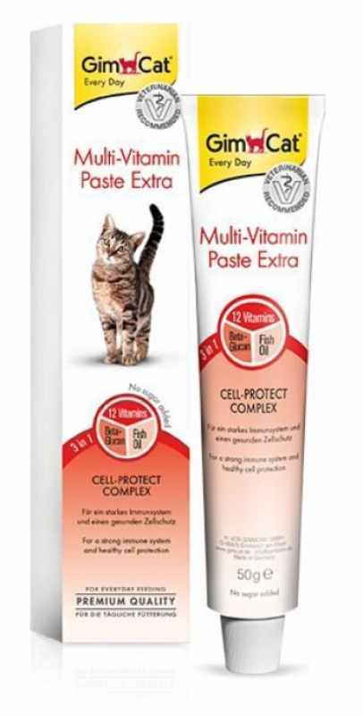 GimCat (ДжимКэт) Multi-Vitamin Paste EXTRA - Мультивитаминная паста с жирными кислотами для котов (100 г) в E-ZOO