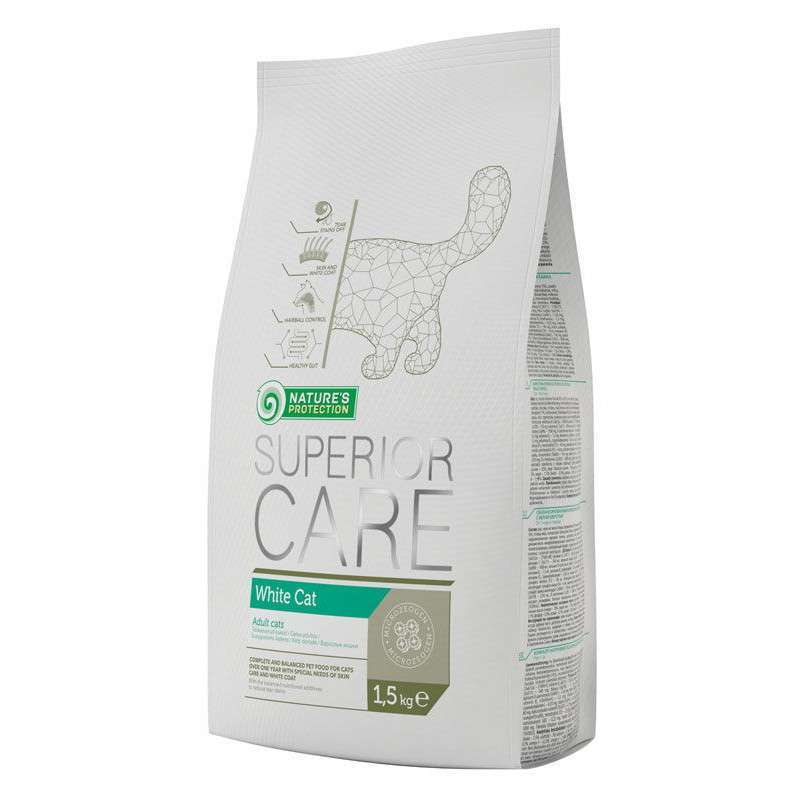 Nature‘s Protection (Нейчерес Протекшн) Superior Care White Cat - Сухой корм с птицей для котов c белой шерстью (1,5 кг) в E-ZOO