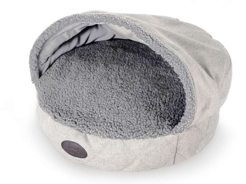 HARLEY & CHO (Харли энд Чо) Cover Лежак с капюшоном рогожка + мех для собак и котов (Ø 85 см) в E-ZOO