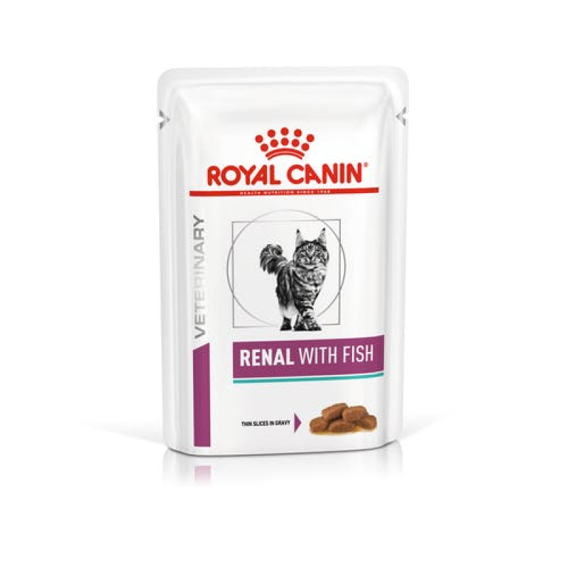 Royal Canin (Роял Канін) Renal with Fish Feline - Консервований корм з тунцем для котів при нирковій недостатності (шматочки в підливі) (85 г) в E-ZOO