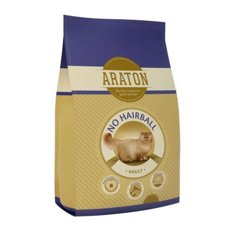 Araton (Аратон) Adult No Hairball - Сухой корм с птицей и кукурузой для взрослых кошек, страдающих от образования волосяных шариков в кишечнике (1,5 кг) в E-ZOO