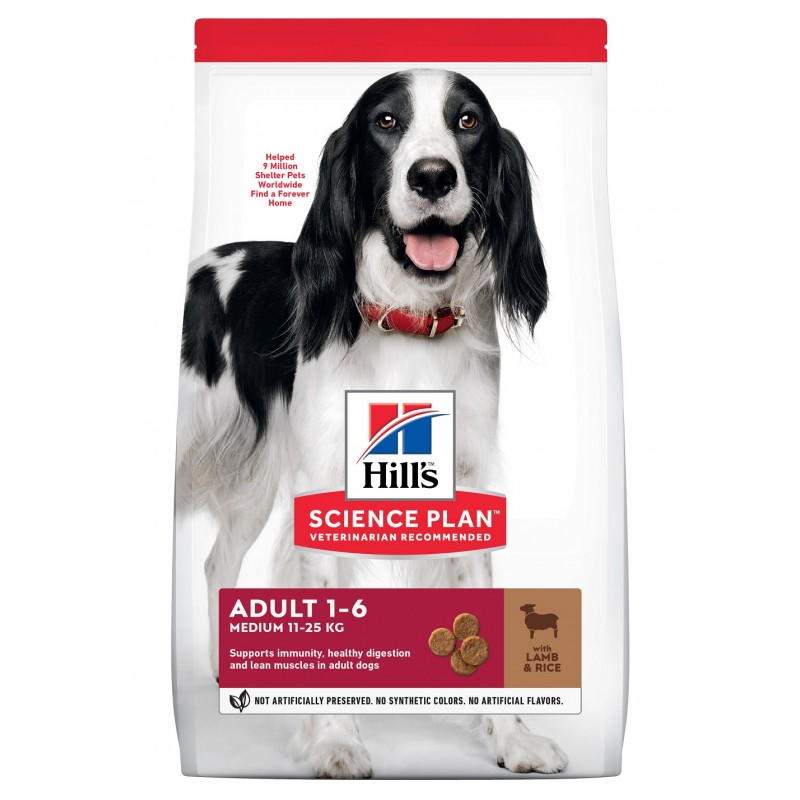 Hill's (Хіллс) Science Plan Adult Medium with Lamb & Rice - Сухий корм з ягням і рисом для дорослих собак середніх порід (2,5 кг) в E-ZOO
