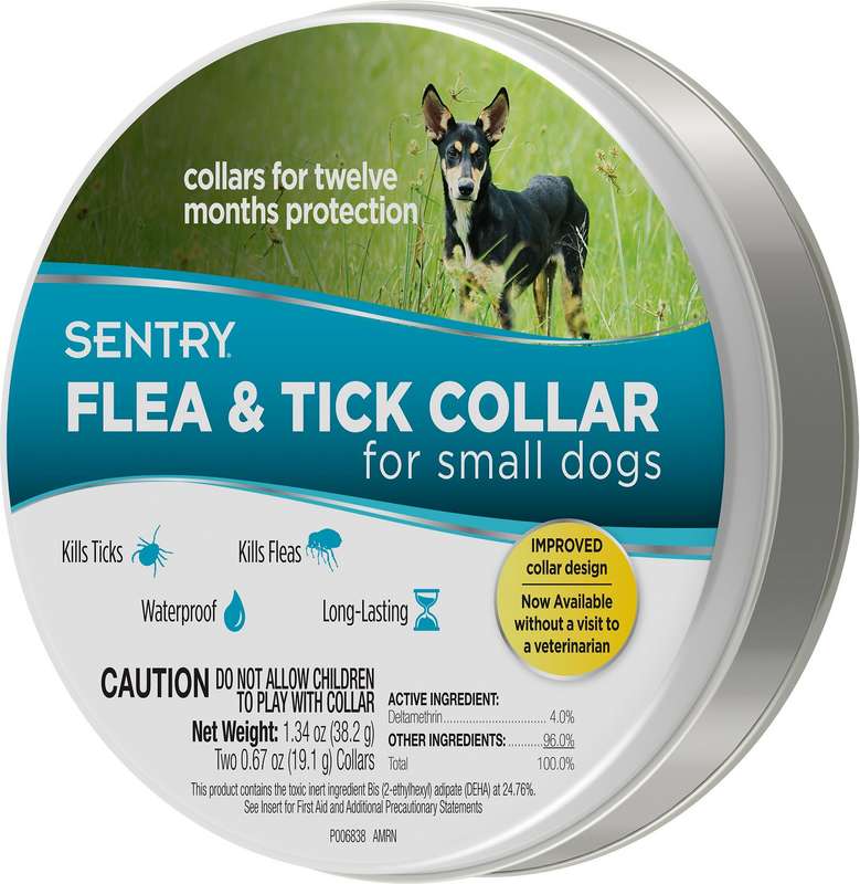 Sentry (Сентри) Flea & Tick Collar for Dogs - Противопаразитарный ошейник Сентри от блох и клещей для собак (2 шт./уп. (36 см)) в E-ZOO