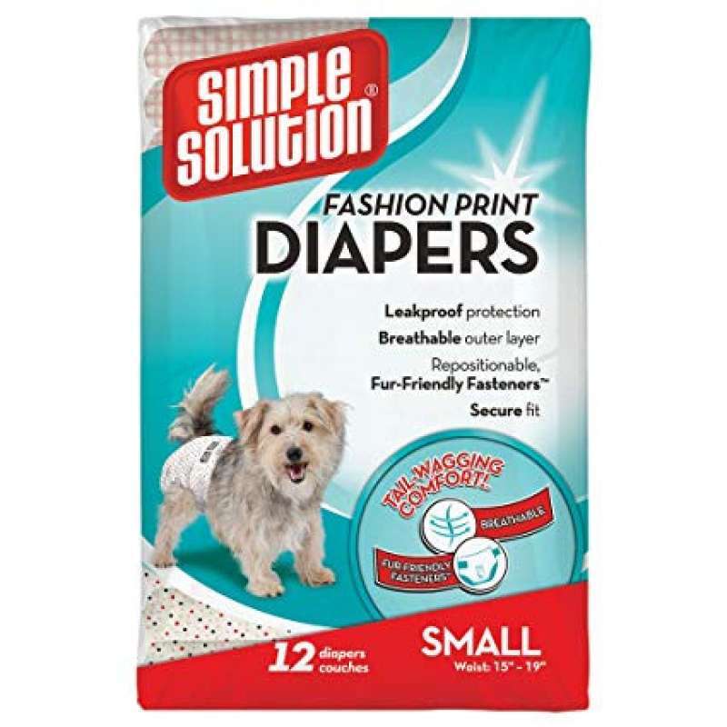 Simple Solution (Сімпл Солюшн) Fashion Print - Підгузки гігієнічні з малюнком для собак (S / 12 шт.) в E-ZOO
