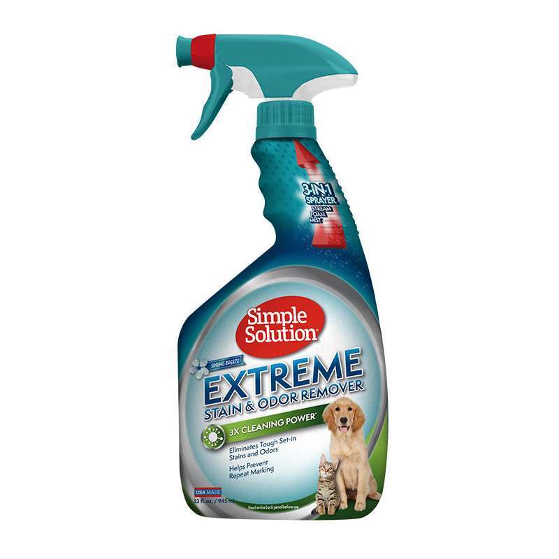Simple Solution (Симпл Солюшн) Extreme Stain & Outdor Remover - Средство-нейтрализатор против всех видов неприятных запахов для собак и котов (945 мл) в E-ZOO