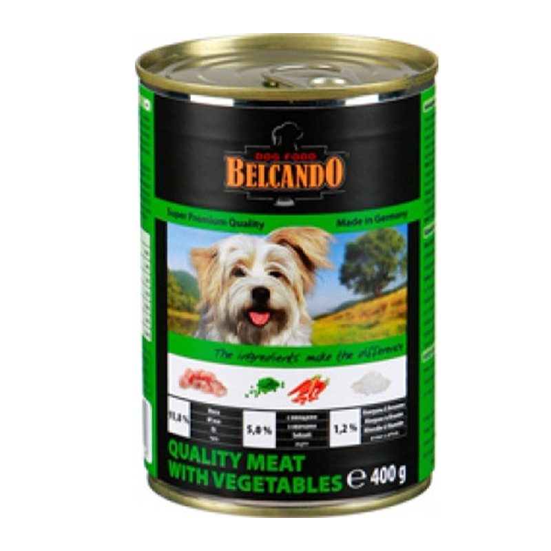 Belcando (Белькандо) Консервированный суперпремиальный корм с отборным мясом и овощами для собак всех возрастов (400 г) в E-ZOO