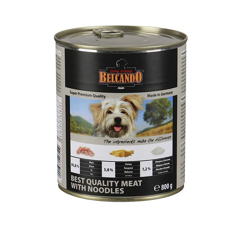 Belcando (Белькандо) Консервированный суперпремиальный корм с отборным мясом и лапшой для собак всех возрастов (400 г) в E-ZOO