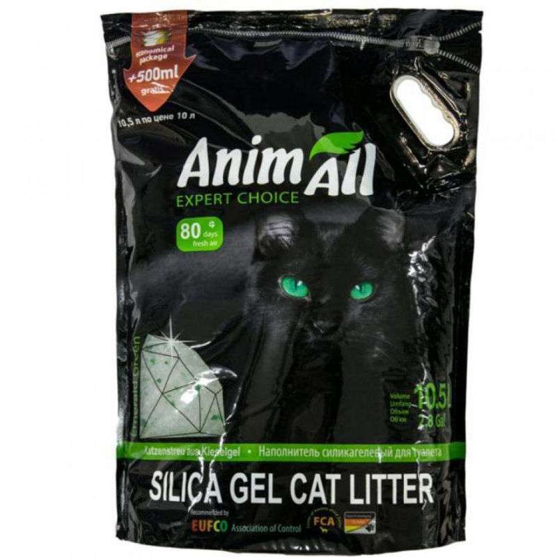 AnimAll (ЭнимАлл) Cat litter Green hill - Наполнитель силикагелевый Зеленый холм для кошачьего туалета (10,5 л) в E-ZOO