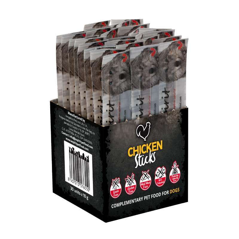 Alpha Spirit (Альфа Спіріт) Sticks Chicken - Напіввологий смаколик для собак (палички з куркою) (300 г) в E-ZOO