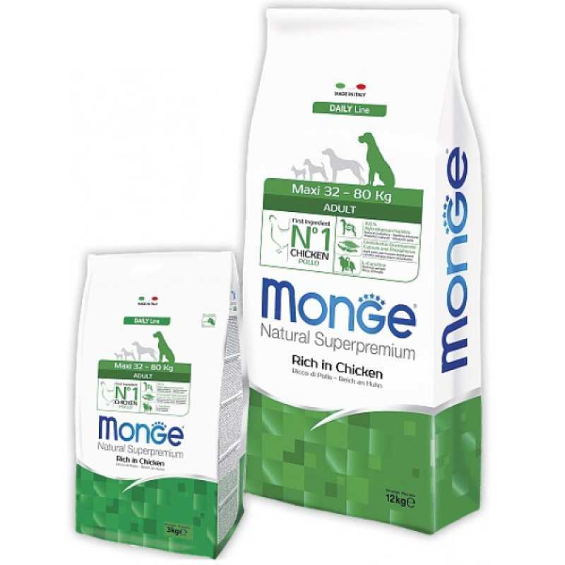 Monge (Монж) Natural Superpremium Maxi Adult - Сухий корм для дорослих собак великих порід з куркою і рисом (3 кг) в E-ZOO