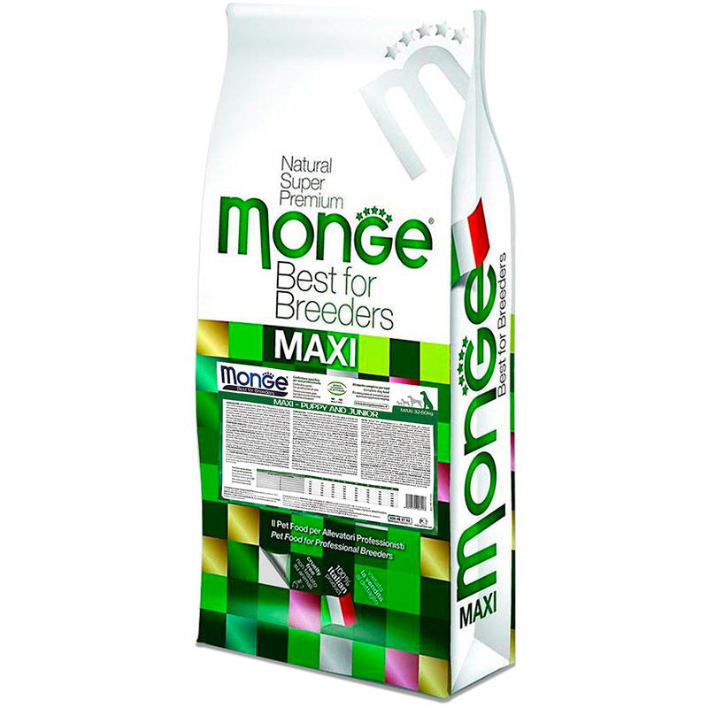 Monge Natural Superpremium Maxi Puppy & Junior - Сухий корм з куркою та рисом для цуценят великих порід (15 кг) в E-ZOO