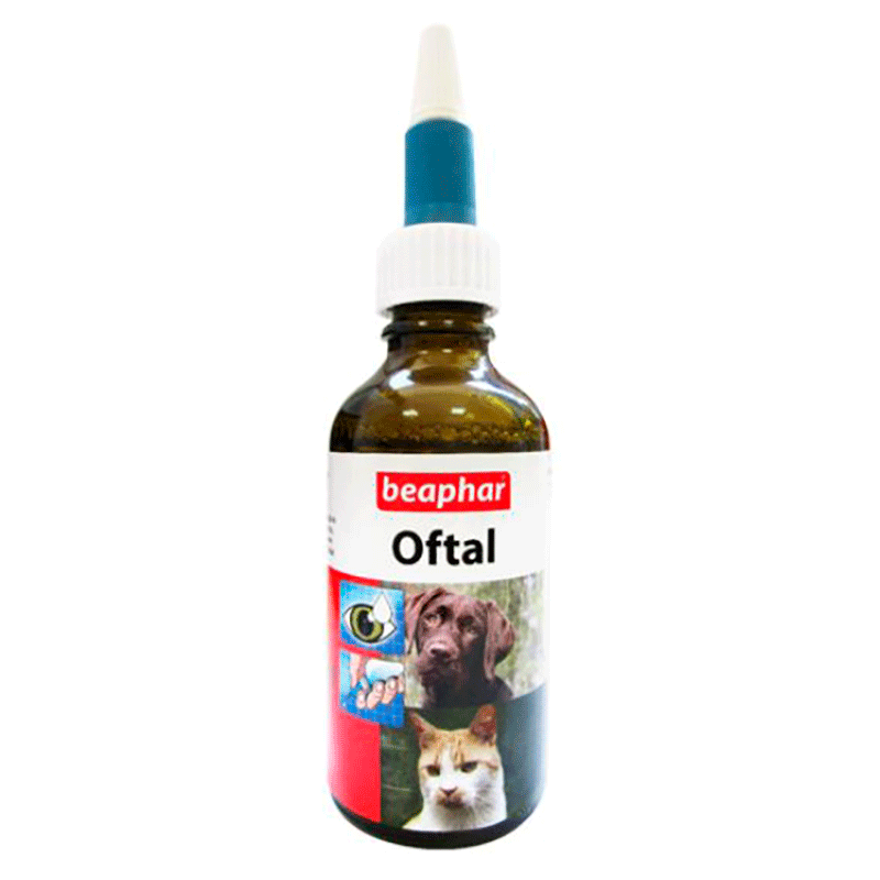 Beaphar (Беафар) Oftal - Средство для гигиены глаз собак и котов (50 мл) в E-ZOO