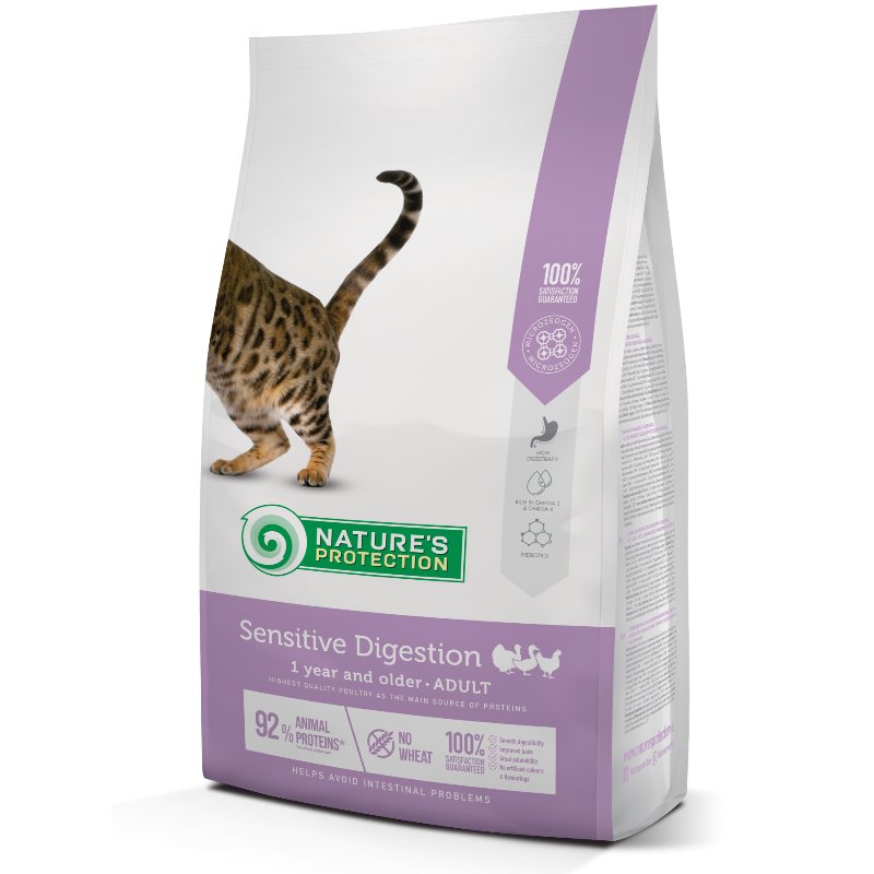 Nature's Protection (Нейчерес Протекшн) Sensitive Digestion - Сухий корм з птицею для котів чутливих до їжі (400 г) в E-ZOO