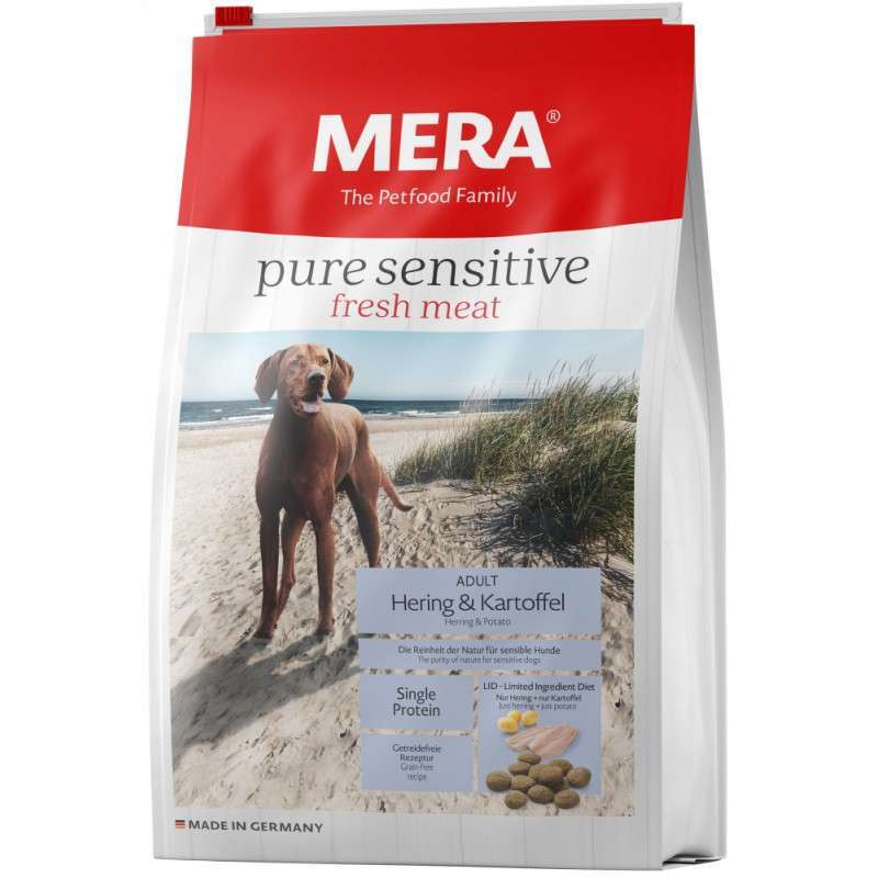 Mera (Мера) Dog Pure Sensitive Fresh meat Hering&Kartoffel - Сухий беззерновий корм з оселедцем та картоплею для дорослих собак (12,5 кг) в E-ZOO