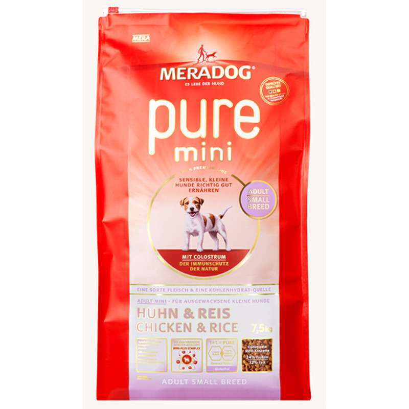 Mera (Мера) Dog Pure Mini Adult - Сухий корм для дорослих собак-алергіків дрібних порід з куркою і рисом (300 г) в E-ZOO