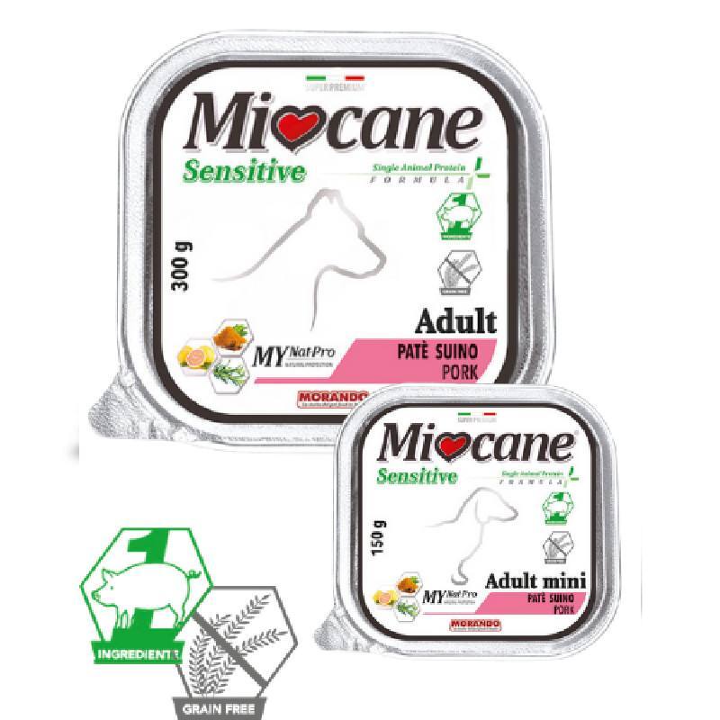 MioCane (Міокане) Sensitive Monoprotein Pork - Вологий монопротеїновий корм з прошутто для собак всіх порід (300 г) в E-ZOO