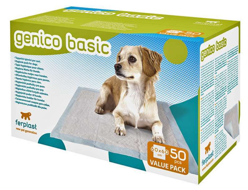 Ferplast (Ферпласт) Genico Basic - Гигиенические пелёнки для собак (60x60 см / 50 шт.) в E-ZOO