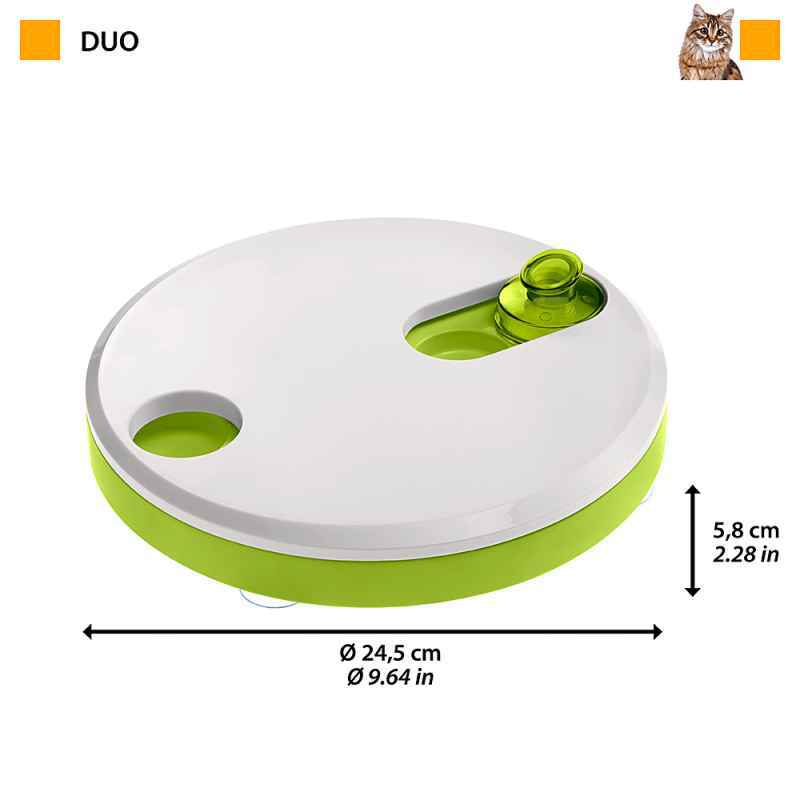 Ferplast (Ферпласт) Duo - Інтерактивна іграшка для котів і собак зі схованками для сухого корму (24,5x5,8 см) в E-ZOO