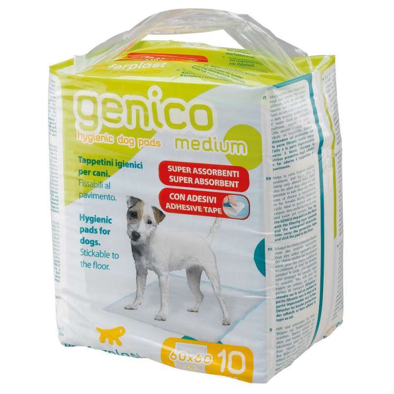 Ferplast (Ферпласт) Genico Medium - Гигиенические пелёнки для собак среднего размера (60х60 см / 10 шт.) в E-ZOO