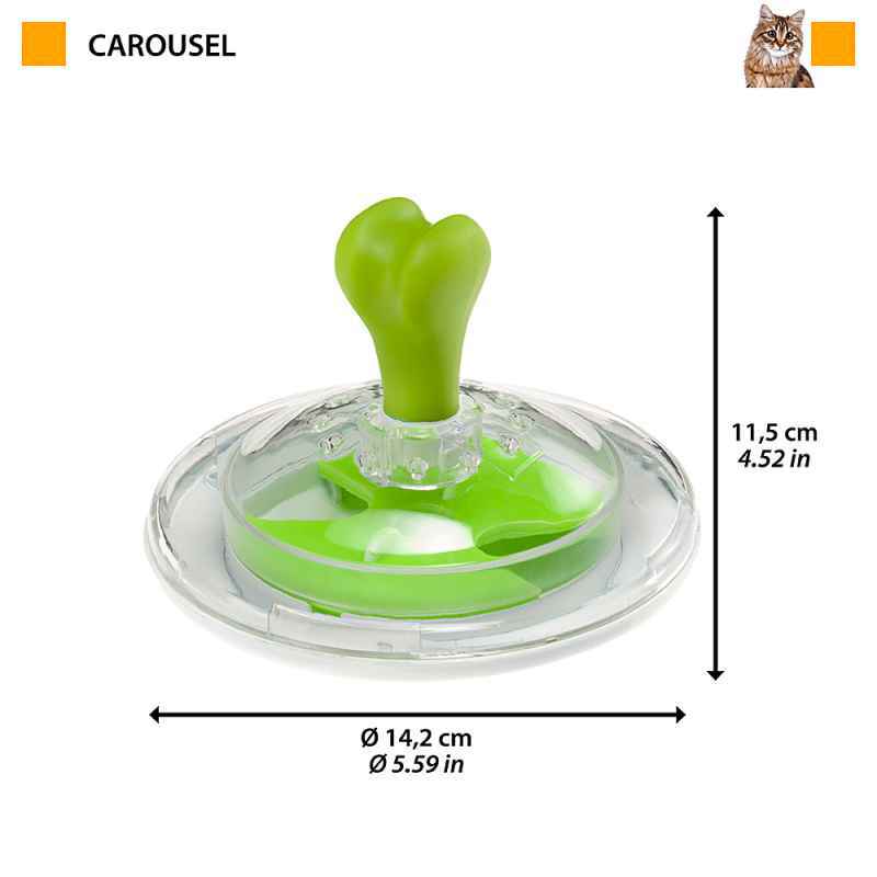 Ferplast (Ферпласт) Carousel - Інтерактивна іграшка для котів і собак зі схованками для сухого корму (14,2x11,5 см) в E-ZOO