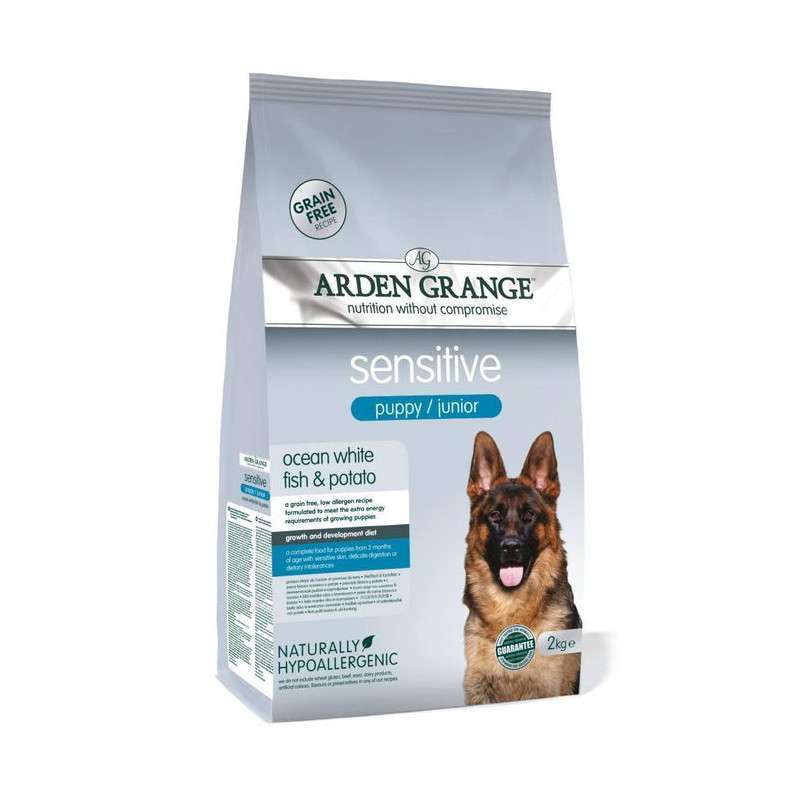 Arden Grange (Арден Грандж) Puppy/Junior Sensitive - Сухий корм з океанічною білою рибою і картоплею для цуценят з чутливим травленням (2 кг) в E-ZOO